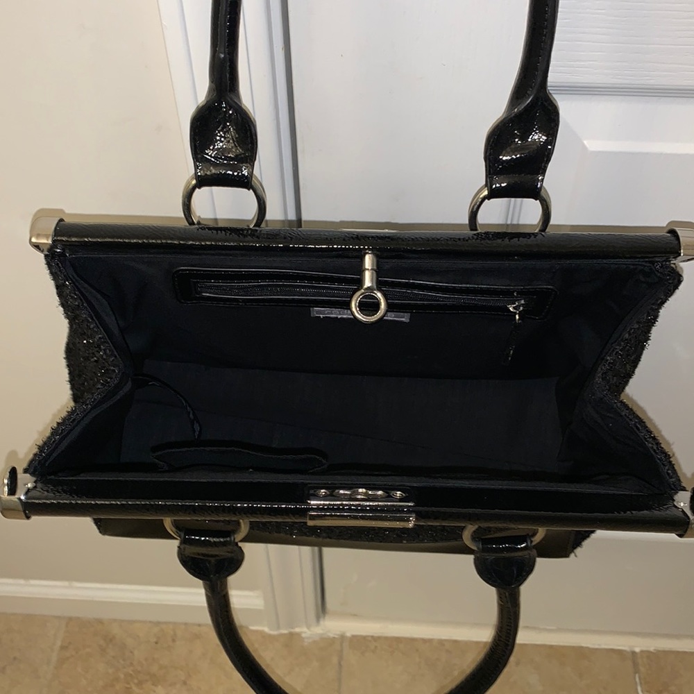 Black Tweed and Black Patent Bag - Picture 16 of 17